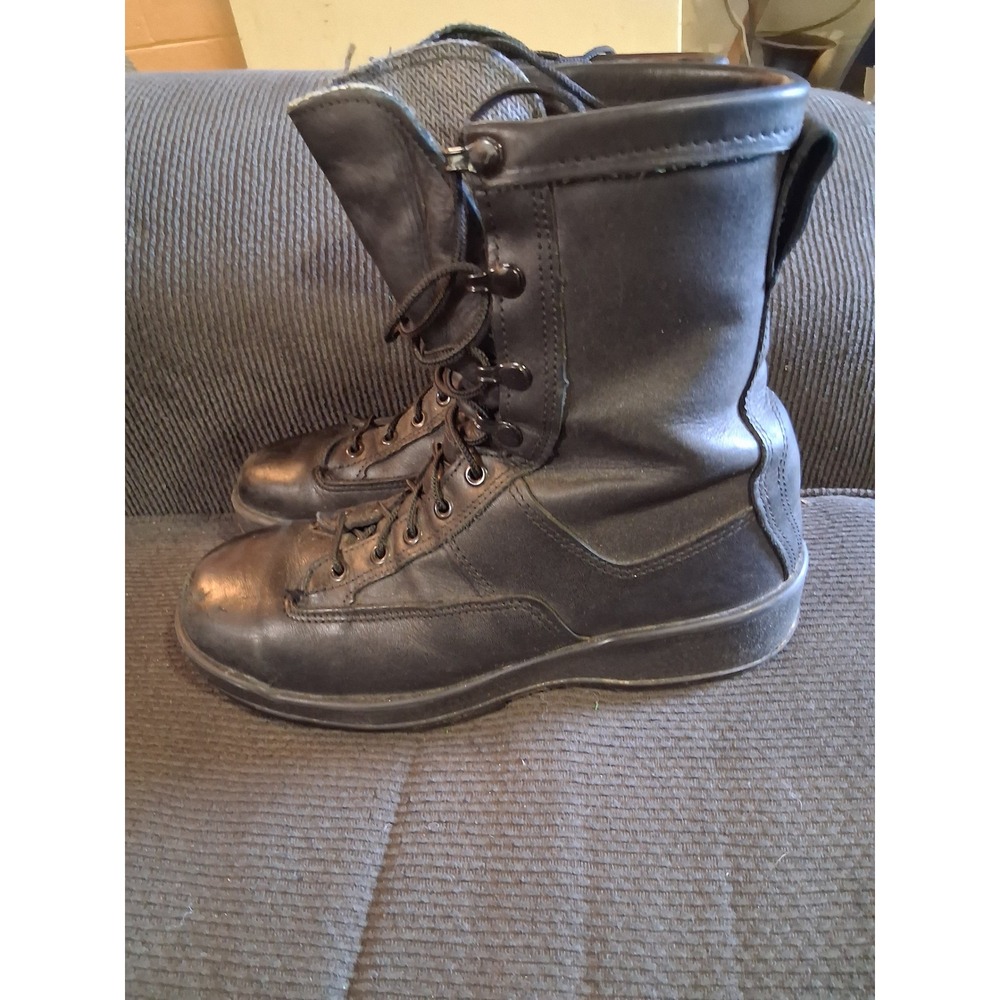 Mens Gore-Tex Black Leather Combat Boots Vibram Sole Tactical Work Hiking‎ Boots
